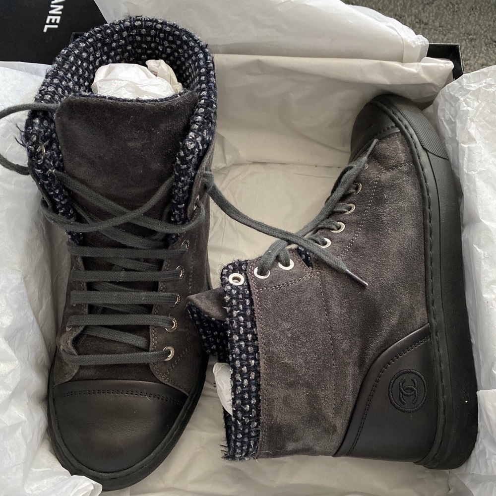 Authentic Chanel High Top Sneakers